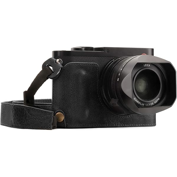 Handmade Genuine Real Leather Half Camera Case Bag Cover for